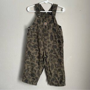 Carhartt Kids Green Camo Overalls